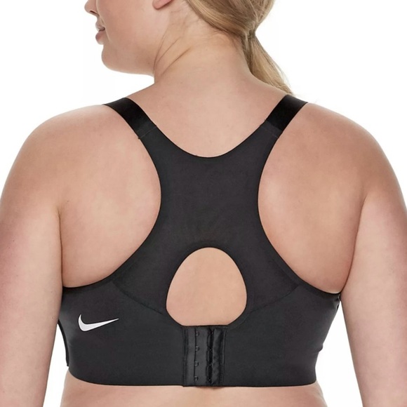Nike Rival High-Support Sports Bra Size 34G Black High support Compression - Picture 2 of 12